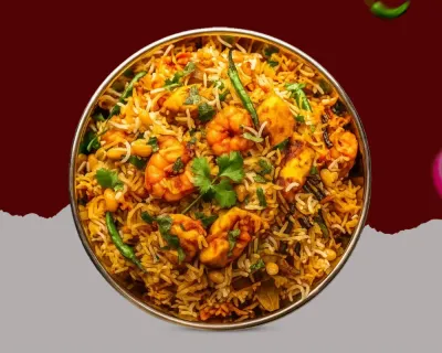 Crevettes biryani
